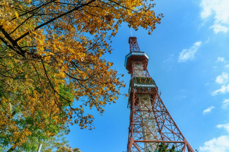 호수와 어우러진 단풍나무가 아름다운 홋카이도 삿포로