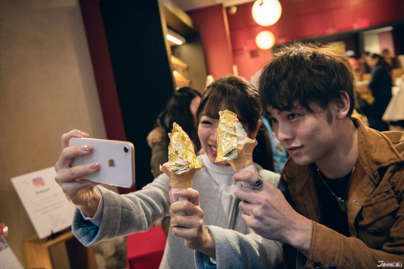 가나자와 금박 아이스크림 이미지