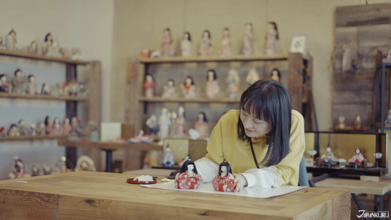 이와츠키 인형마을 공방 – 제작 체험 프로그램 장면