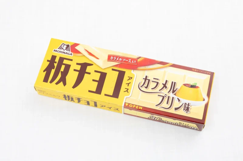 세븐일레븐 한정 출시된 모리나가 판초코 아이스 카라멜 푸딩맛 제품 사진