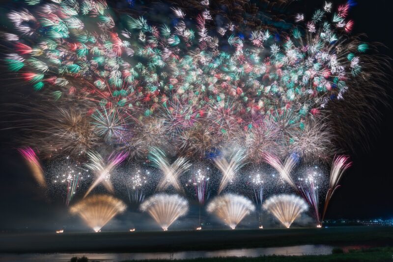 도치기현 오야마 불꽃놀이 2025 행사 장면