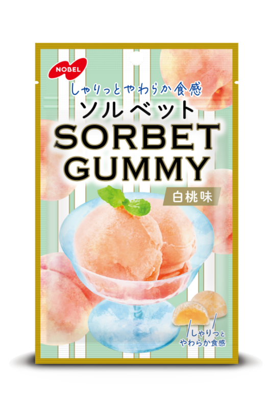 노벨제과 소르베 구미 백도, 샤베트 같은 식감과 달콤한 백도 풍미 젤리