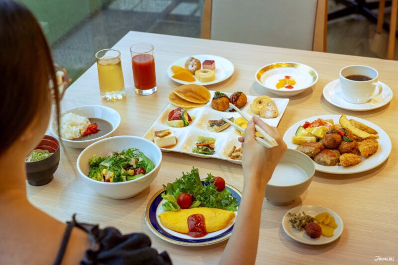 อาหารเช้าในโรงแรมฮันชิน โอซาก้า