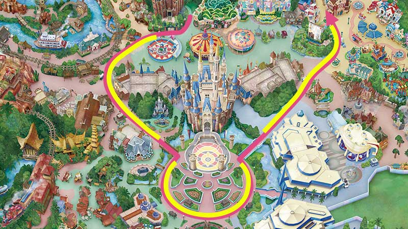 东京迪士尼 陆地 万圣节游行路​​线