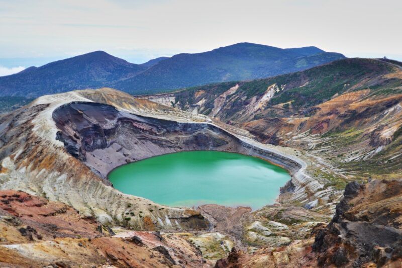 가미노야마성 전망대에서 본 자오산 풍경