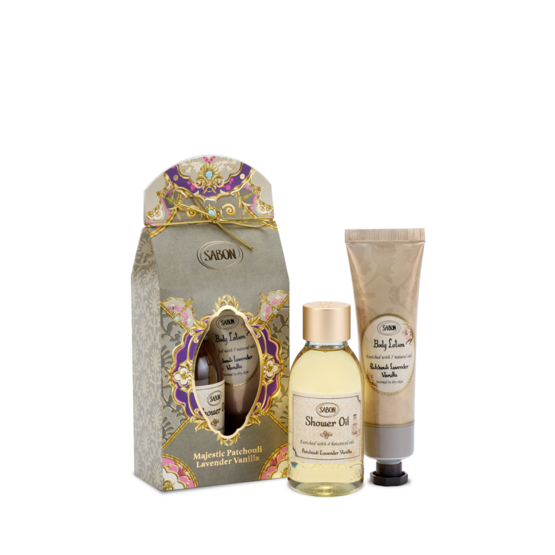 ผลิตภัณฑ์ให้ความชุ่มชิ้น Moisture Gift Patchouli, Lavender, Vanilla จาก SABON
