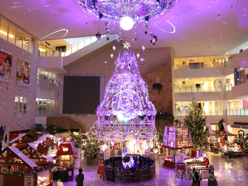 한큐 우메다 본점 화이트 크리스마스 장식
