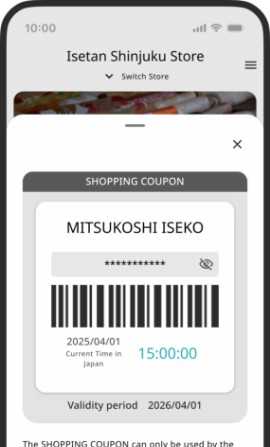 福冈购物优惠App MITSUKOSHI ISETAN JAPAN