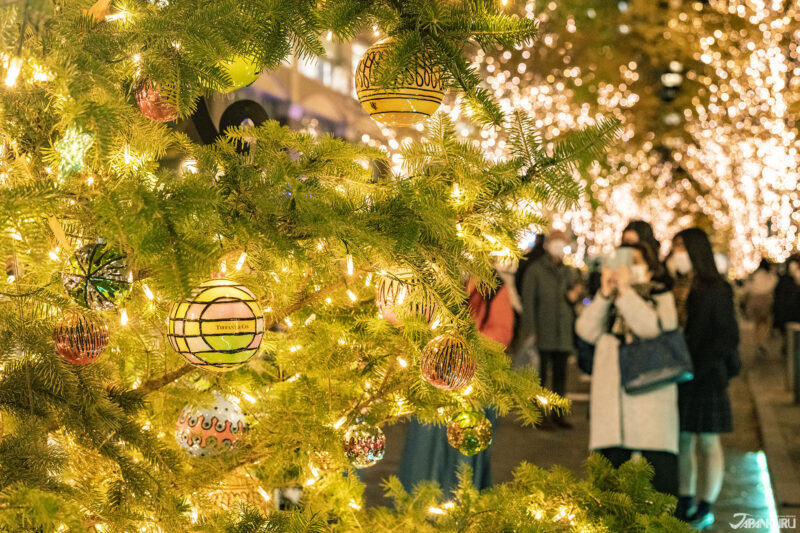 일본 크리스마스 시즌 거리 풍경