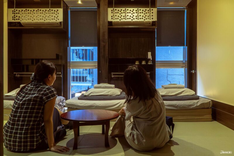 안돈 료칸 전통 다다미 객실과 일본식 침구