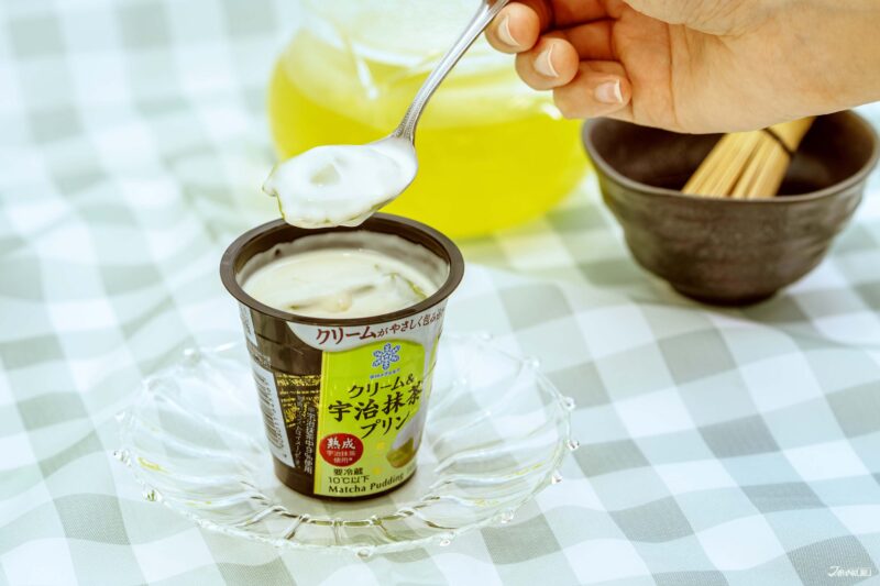 日本超商甜點推薦 雪印Megmilk抹茶布丁