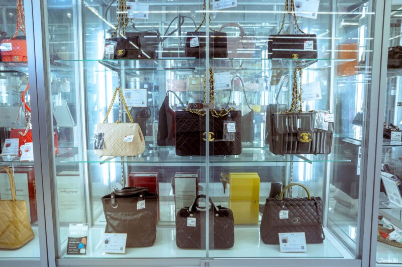 Secondhand designer bags at BOOKOFF in Osaka