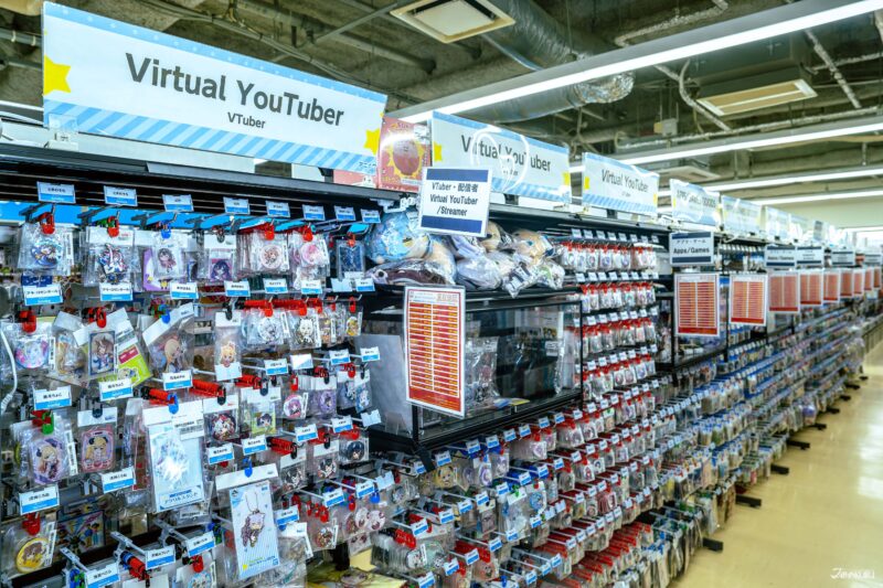 V-tuber merch in Osaka at BOOKOFF PLUS Namba Ebisubachi