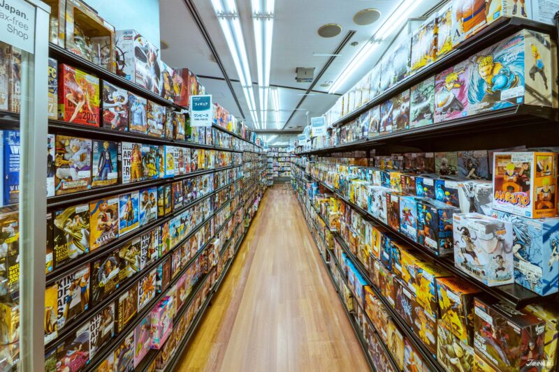 Anime figure shopping in Osaka at BOOKOFF Osaka Shinsaibashi