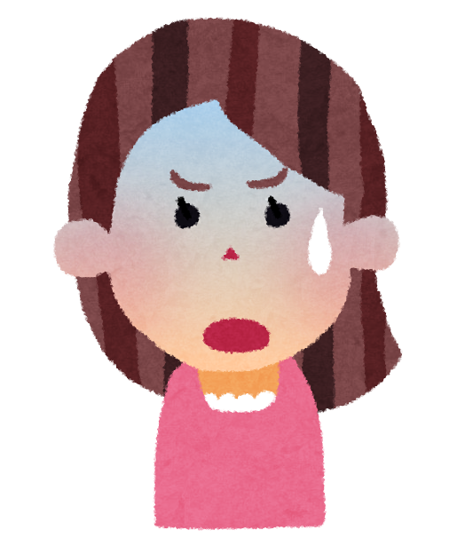 깜짝 놀란 여성 얼굴 표정 일러스트