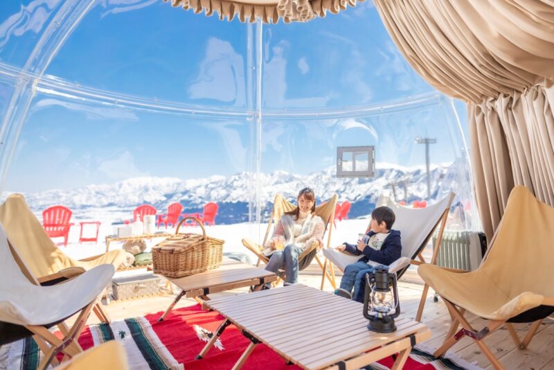 石打丸山滑雪場 室外帳篷餐廳