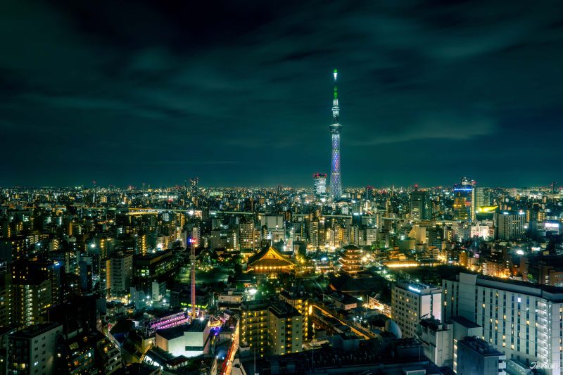 晴空塔與淺草夜景