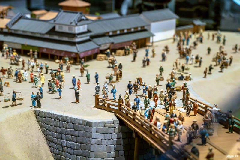 โมเดลจำลองวิถีชีวิตสมัยเอโดะ จัดแสดงภายในพิพิธภัณฑ์เอโดะโตเกียว