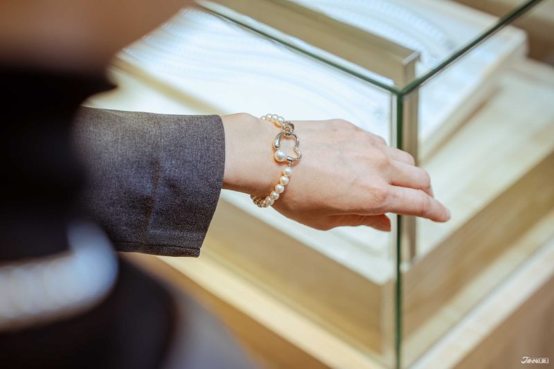 日本WSP 心型珍珠手鍊