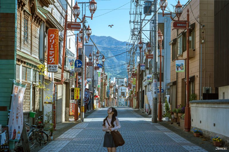 치치부 반바도리 레트로 거리 상점가 전경