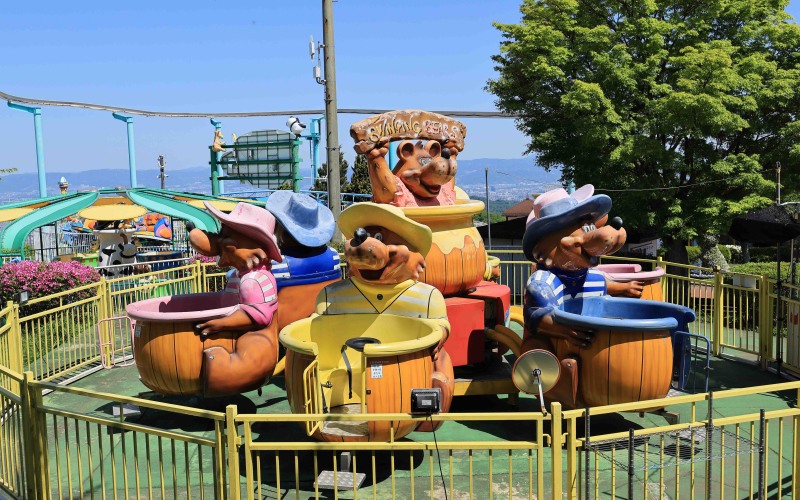 生駒山上遊樂園 適合小小孩的旋轉設施「旋轉熊」