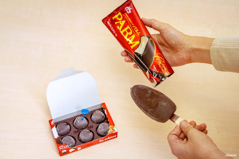 일본 편의점 바 아이스크림 팜, 바닐라 아이스크림과 부드러운 초콜릿 코팅